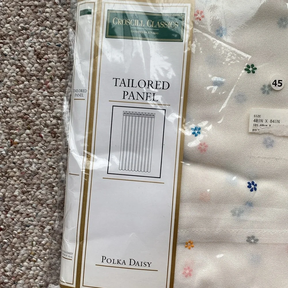 Croscill Polka Daisy Curtains 4 Panel Set 40x84 Floral Daisy Window Drapes